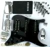 STRATOCASTER GUITAR HSS METAL AND BLACK PLASTIC FULL PARTS KIT
